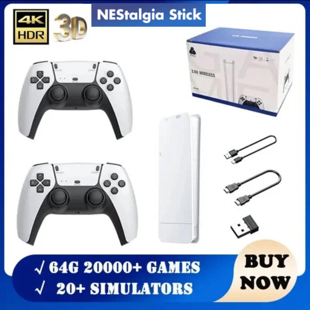 Retro nostalgia TV game station 64G 20,000+ Retro Games/HD Output/Two-player